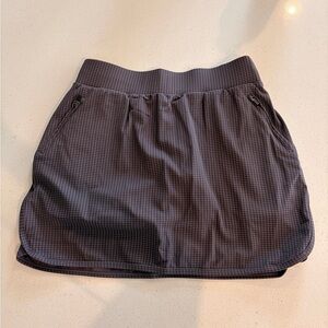 Werk High-Waisted Side Pocket Skirt in Grey Checkered with Shorts